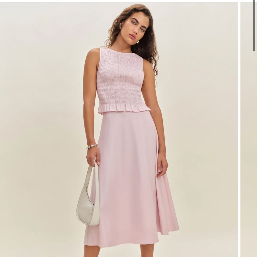 Reformation Pink Midi Dress